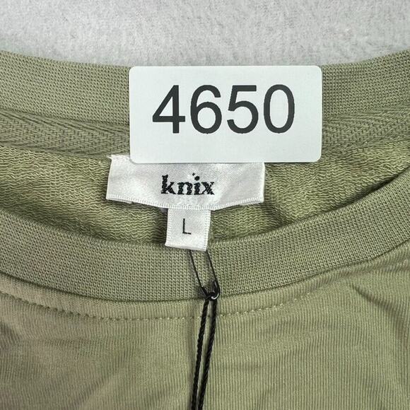 Knix Sweatshirt Womens L Green Pullover Modal Terry Crew Top Good To Go Crew - Picture 6 of 11
